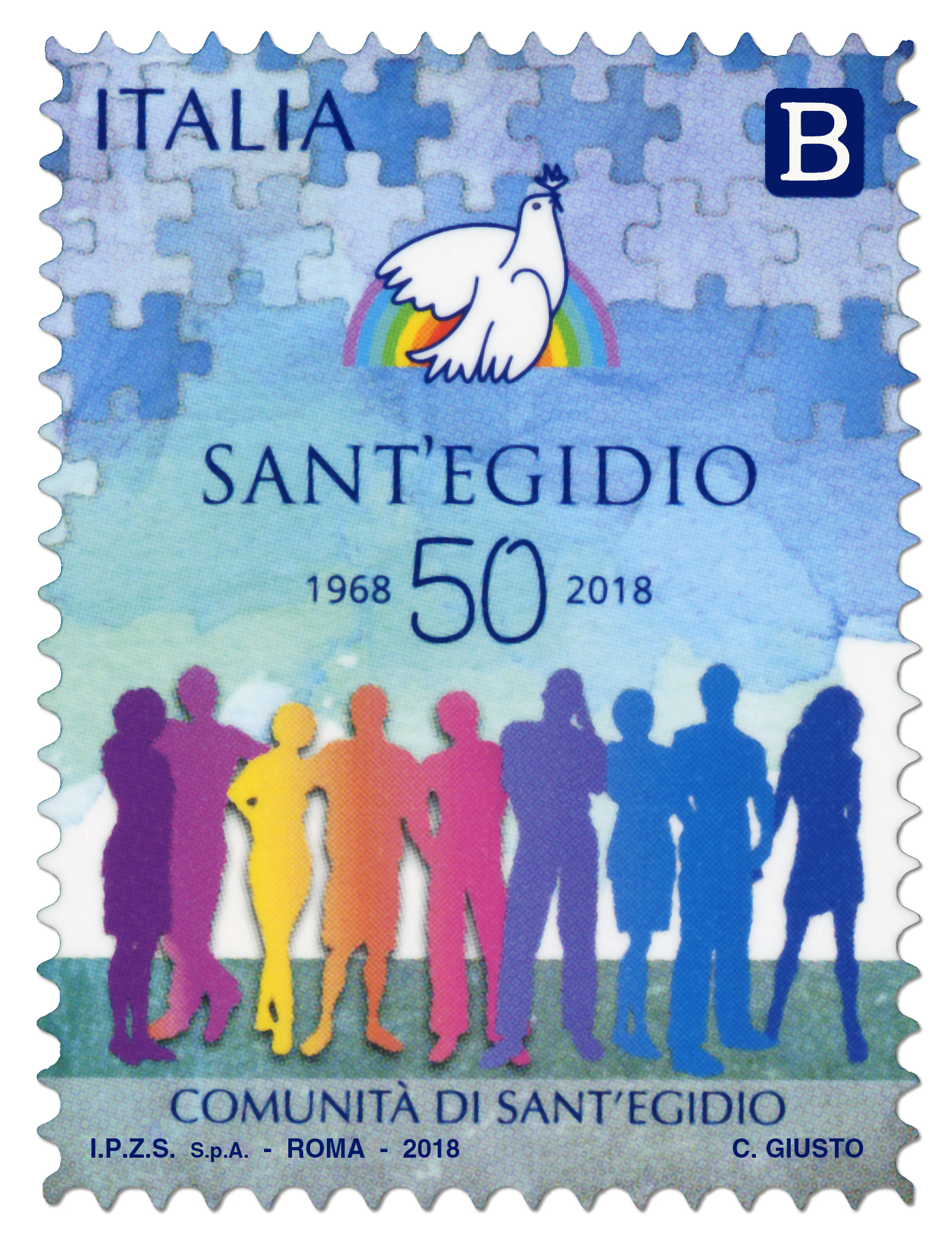 Francobollo per il cinquantenario della Comunità di Sant’Egidio