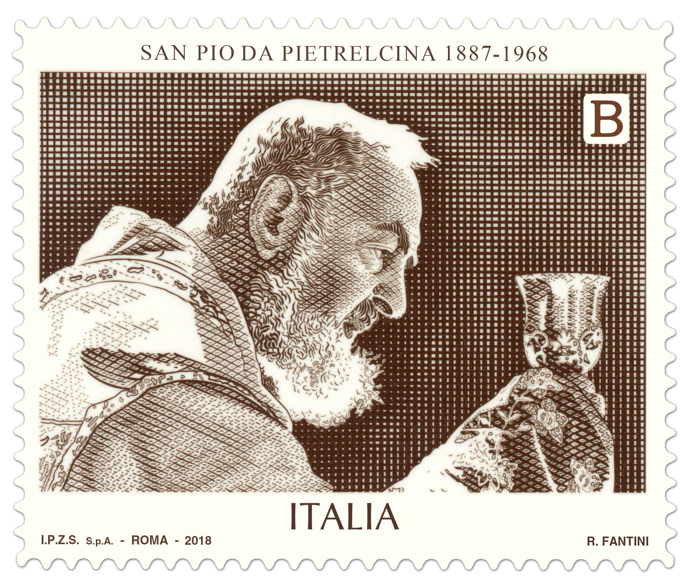 Francobollo San Pio da Pietrelcina